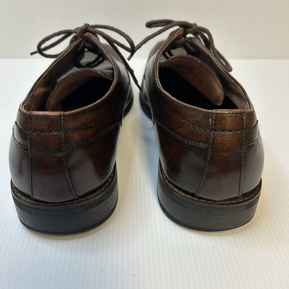 Florshiem Forecast Lace Toe Oxford Cognac Size 9.5M Leather Men’s‎ Dress Shoe - Picture 8 of 10